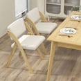 thumbnail image 4 of Kadyn Dining Room Chairs, Dining Chairs, Dinner Chair,Set of 2 Folding Kitchen Dining Chairs with Rubber Wood Legs-Natural, 4 of 9