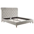 thumbnail image 5 of TOV Furniture Putnam Grey Velvet Bed Brown Wood, Upholstered Nailhead Trim, Tufted King, 5 of 5