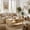 Oak, variant on Rattan Coffee Table with Storage, Farmhouse Boho Sofa Center Table with Sliding Door & Open Shelf for Living Room, Bedroom, Black