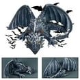 thumbnail image 3 of MesaSe Grand Squat Dragon Garde Jardin Sculpture Résine Ornement, 3 of 4