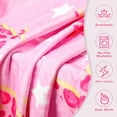 thumbnail image 5 of Preppy Throw Blanket Pink Smile Face Blanket Cute Flannel Soft Blanket Plush Fuzzy Pink Blanket Preppy Bedding Stuff for Dormitory Living Room 50" x 60"(Leopard Lightning), 5 of 6