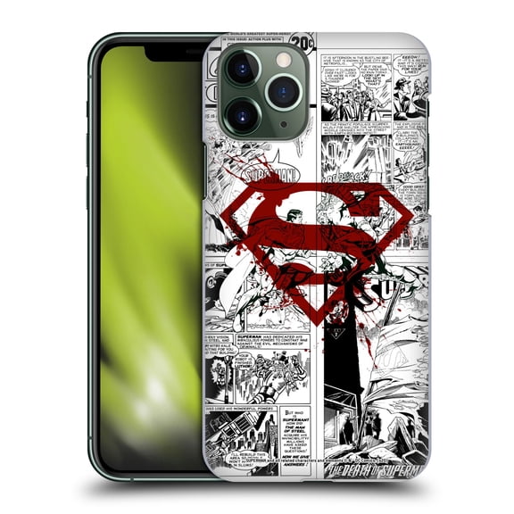 Head Case Designs Officially Licensed Superman DC Comics Comicbook Art Red Logo Splatter Hard Back Case Compatible with Apple iPhone 11 Pro