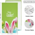 thumbnail image 2 of Dreamtimes Colorful Eggs Bunny Ears Hand Towels 2 PCS, Happy Easter Green Kitchen Towel Ultra Soft and Highly Absorbent,Decorative Fingertip Face Towel for Bathroom Hotel, 28.3"x14.4", 2 of 6