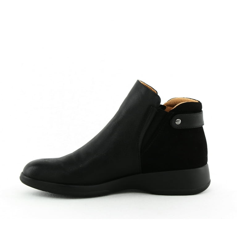 Naturalizer Womens Barita Round Toe Ankle Black Smooth Microfiber Size 6.0
