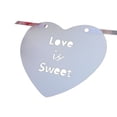 thumbnail image 1 of Bandera Del Empavesado Del Corazón Blanco Es Dulce Decoración Del Banquete De Boda De Zulema Bandera del empavesado de la boda, 1 of 7