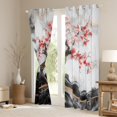 thumbnail image 4 of Manfei Cherry Blossoms Curtains Pack of 2 (52x84), Marble Abstract Curtains for Living Room, Modern Fashion Black Out Curtains, Window Curtains Room Decoration, 4 of 6
