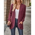 thumbnail image 6 of Lightweight and Cardigan for Women Solid Color Open Front Loose Fit Cardigans Soft Women Coat With Pokets Cogild, 6 of 6