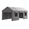 thumbnail image 2 of BaPiPro 10x20FT Grey Gable Top Carport, Multifunctional Outdoor Storage Shelter with All-Weather Metal Frame for Patio Vehicle Parking & Outdoor Gear Storage, 2 of 8