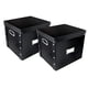 thumbnail image 1 of Snap-N-Store Caja de almacenamiento para discos de vinilo - 12" - Paquete de 2 - Caja con capacidad para 75 álbumes de vinilo - Negro, 1 of 5