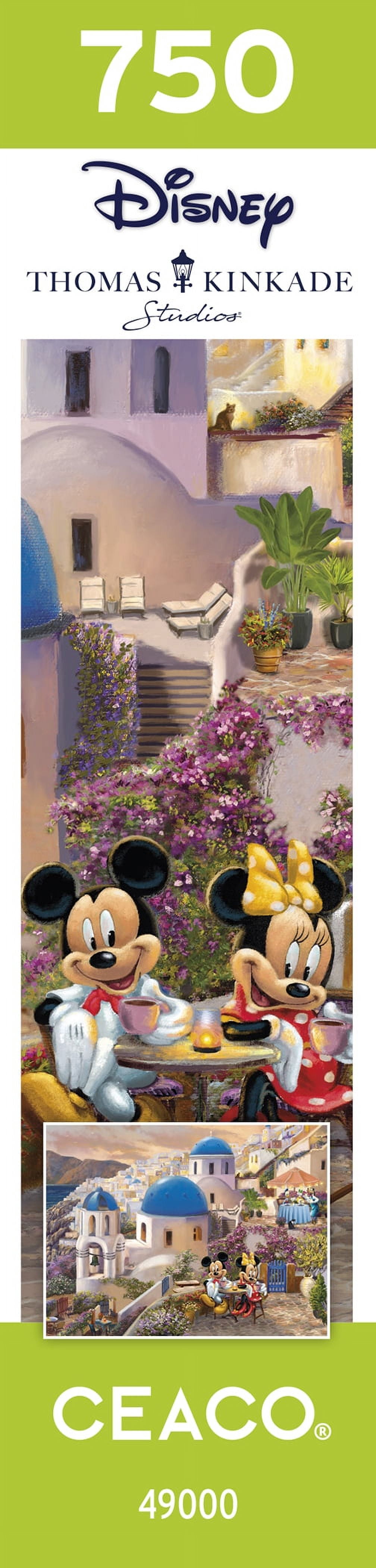 Ceaco 750-Piece Thomas Kinkade Disney Collection Mickey & Minnie in Greece Interlocking Jigsaw Puzzle