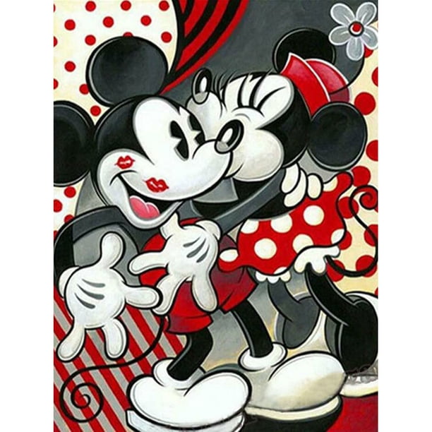 Cuadros Decorativos 5D DIY Diamond Painting Kits Full Round Drill Cartoon Pareja Mouse Mosaic Crafts Likrtyny embutido en tela