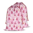 thumbnail image 2 of Christmas Bags Drawstring,Pink Christmas Tree Pattern Large Xmas Christmas Gift Bags,Reusable for Xmas and New Year Party Favors and Supplies,27.6" X 19.7", 2 of 6