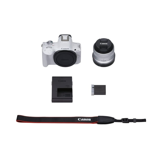 Canon EOS R50 Mirrorless Camera with 18-45mm Lens (White