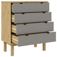 thumbnail image 4 of vidaXL OTTA Cabinet with 4 Drawers and 4 Wooden Legs, Brown, 4 of 6