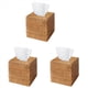 thumbnail image 1 of 3X para Caja de Pañuelos de Ratán, Soporte de Mimbre Cuadrado Tejido A Mano para Pañuelos Faciales, para Baño, Sala de Estar, Porta Pañuelos, 1 of 5
