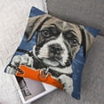 thumbnail image 7 of nygtbtfer Little Puppy Cute Cartoon Red Collar Dog Pillow Covers Pillowcases Home Decor Bed Couch Sofa Office Living Room Cushion for Dog Lovers Gifts White, 7 of 7