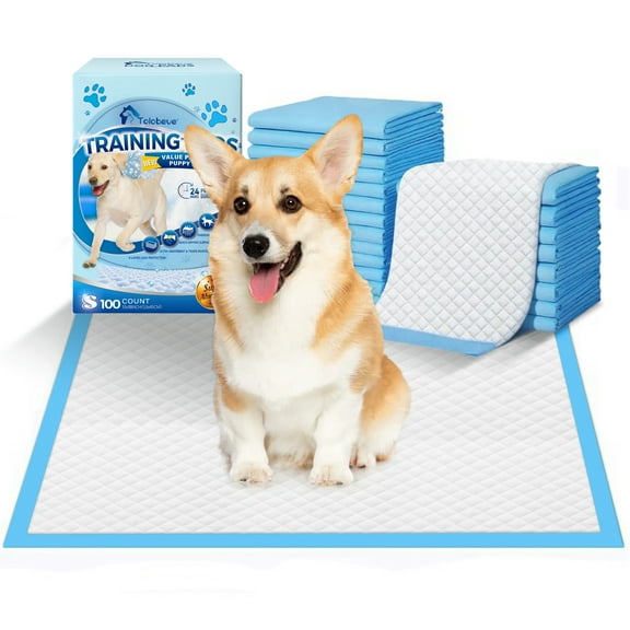 Tolobeve Training Pads, Dog & Puppy Pads,S, 13x18 in,100 Count,Disposable Dog Pee Pads