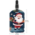 thumbnail image 6 of Square 2Pack PU Leather Christmas Santa Claus Cruise Luggage Tag with Privacy Cover and Name ID Tag for Travel Handbags Backpacks Luggage Tags, 6 of 6