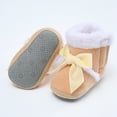 thumbnail image 6 of SYNPOS Infant Toddler Baby Girl Bow Winter Fleece Booties Anti-slip Newborn Snow Shoes, 6 of 7