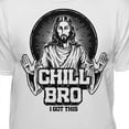 thumbnail image 3 of Teelocity Chill Bro I Got This Jesus Graphic T-Shirt (Medium - Standard Fit, Athletic Heather), 3 of 10