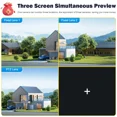 thumbnail image 4 of HD 8MP PTZ WiFi 4K  Camera 6K 12MP Three Screens 8X Zoom Security Protection Motion Human Detection Outdoor IP CCTV Survalance (6K 12MP No Card,UK Plug), 4 of 7