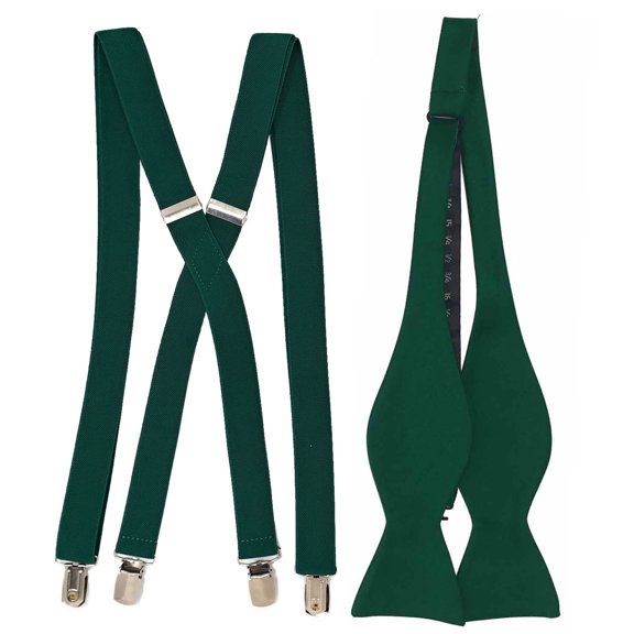 Men’s Forest Suspenders & Self-Tie Bow Tie Collection by Spencer J’s