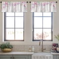 thumbnail image 4 of LALILO Kitchen Curtain Valance Christmas Planet Rod Pocket Window Curtain 52"x 18" Set of 2, 4 of 7