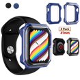 thumbnail image 1 of for Apple Watch Series 7 44mm Case, 2 Piece All Around Protective Case Soft With Built in TPU Screen Protector Ultra-Slim Bumper Scratch Resistant Case Cover -Black, 1 of 8