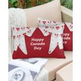 thumbnail image 6 of Pack of 2 Outdoor Pillow Covers, Happy Canada National Day Maple Leaf Texture Waterproof Square Throw Pillowcase Cushion Decorative Pillow Covers for Couch Patio Tent, 20x12 in, 6 of 6