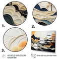 thumbnail image 3 of Designart "Grey Orange Line Art horizon" Abstract Line Floater Framed Wall Art Living Room, 3 of 7