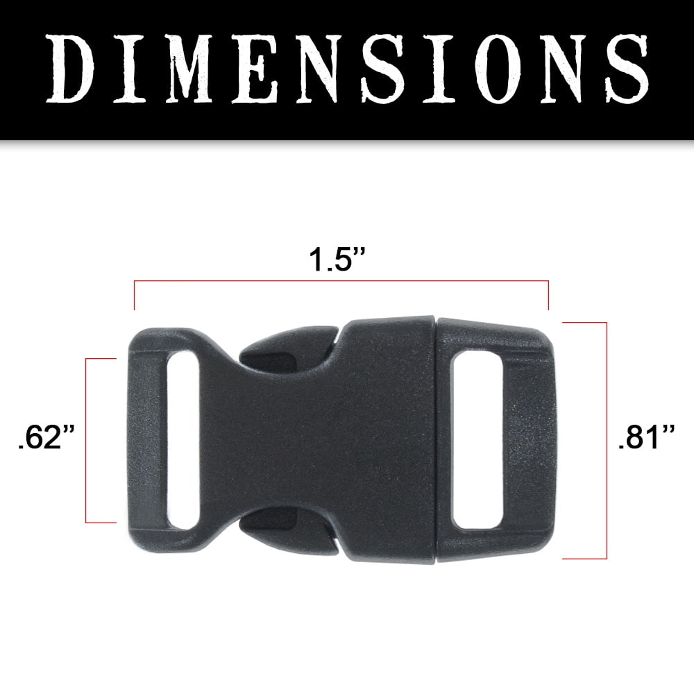 Paracord Planet 5/8 Inch Side Release Buckles - Packs of 100 - Vibrant Colors Available - Ideal for Paracord Bracelet, Lanyard