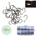thumbnail image 3 of Mini Anzuelo De Pesca Pesca Gancho de pesca Anzuelos con orificio Caja de aparejos de pesca con mosca Acero al carbono Fishho, 3 of 9