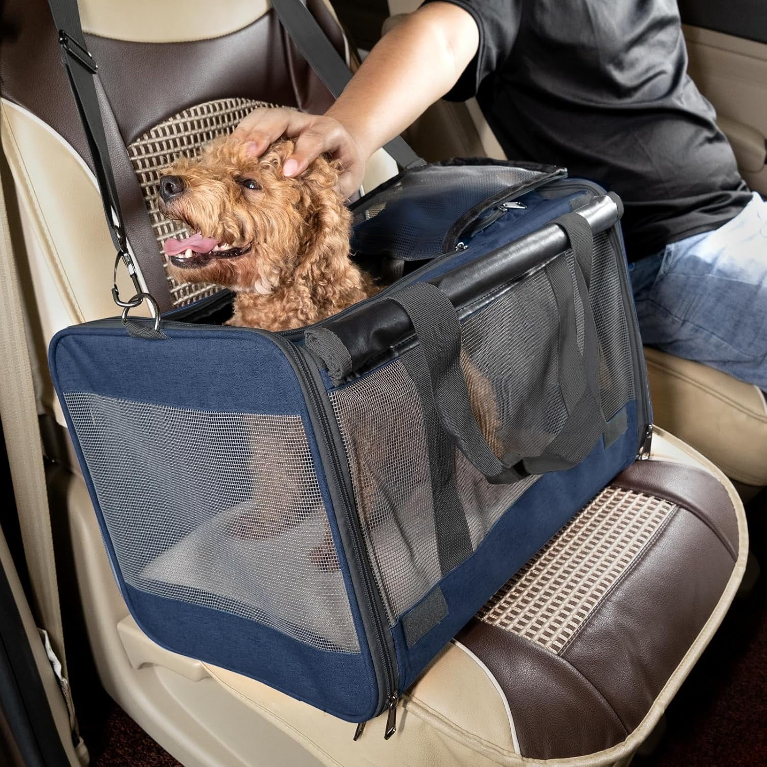 Pet Carrier for Large and Medium Cats, Soft-Sided Pet Carrier for Big Medium Cats and Puppy Dog Carriers Cat Carriers, Pet Privacy Protection Travel Carrier