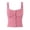 Red, variant on Gingham Crop Tank Top Women Square Neck Front Button Smocked Back Sleeveless Mini Camisole Matching Dirndl Blouse Casual Layering Top for Oktoberfest Beer Festival Outfit S-L