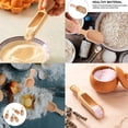 thumbnail image 4 of Wooden Scoop Natural Beech Wood Scoop For Flour, Bath Salt, Sugar, Cereal, Coffee And More - Multipurpose Wooden Spoon, 4 of 5