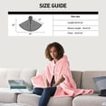 thumbnail image 6 of Catalonia Women's Poncho Cape, Sherpa Fleece Cloak Coat, Snuggly Hooded Wearable Blanket, Gift Idea for Adults and Teen Girls, Pink, 6 of 7