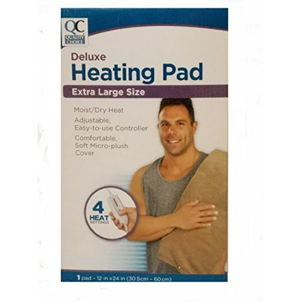 3 Pack Quality Choice Deluxe Heating Pad Extra Large 12" x 24