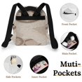 thumbnail image 4 of Elegant Beige Floral Wallpaper Design Small Backpack Cute Mini Backpacks For Woman Lightweight Daypacks, 4 of 8