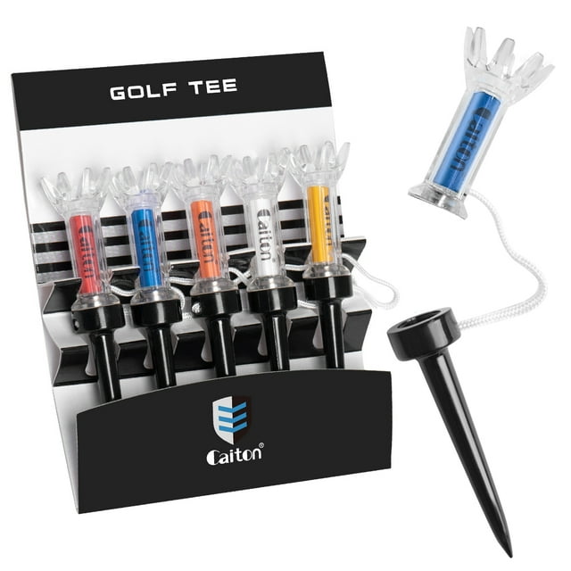Magnetic Plastic Golf Tee Set, Improve Your Golf Game with the , 360Degree Bounce, Two Sizes, 5Pcs 5Pcs 79MM(3.11in)