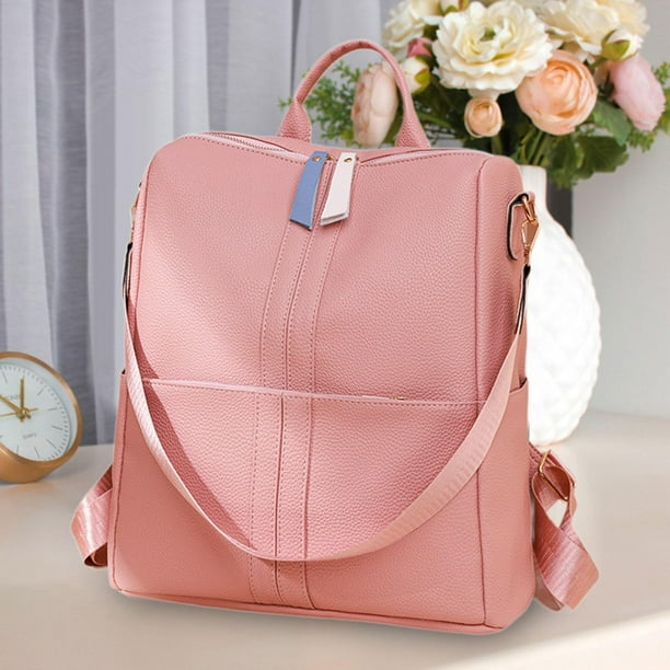 Mochila para computadora Mochila ligera para vehículos recreativos Uso diario Regalos de cumpleaños Camping Rosa