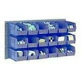 thumbnail image 3 of Global Industrial Wall Bin Rack with 8 Blue Bins, 36x14x19, 3 of 3