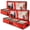Red, variant on Wrap Storage Bag Waterproof Underbed Storage Organizer with Reinforced Handles Large Wrapping Paper Storage Box Holiday Accessories for Paper Tags & Bows