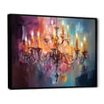 thumbnail image 2 of Designart "Radiance of Baroque Luminary Chandelier in Yellow" Fashion Framed Wall Art - Glam Yellow Chandelier Entryway Framed Wall Art Print, 2 of 6