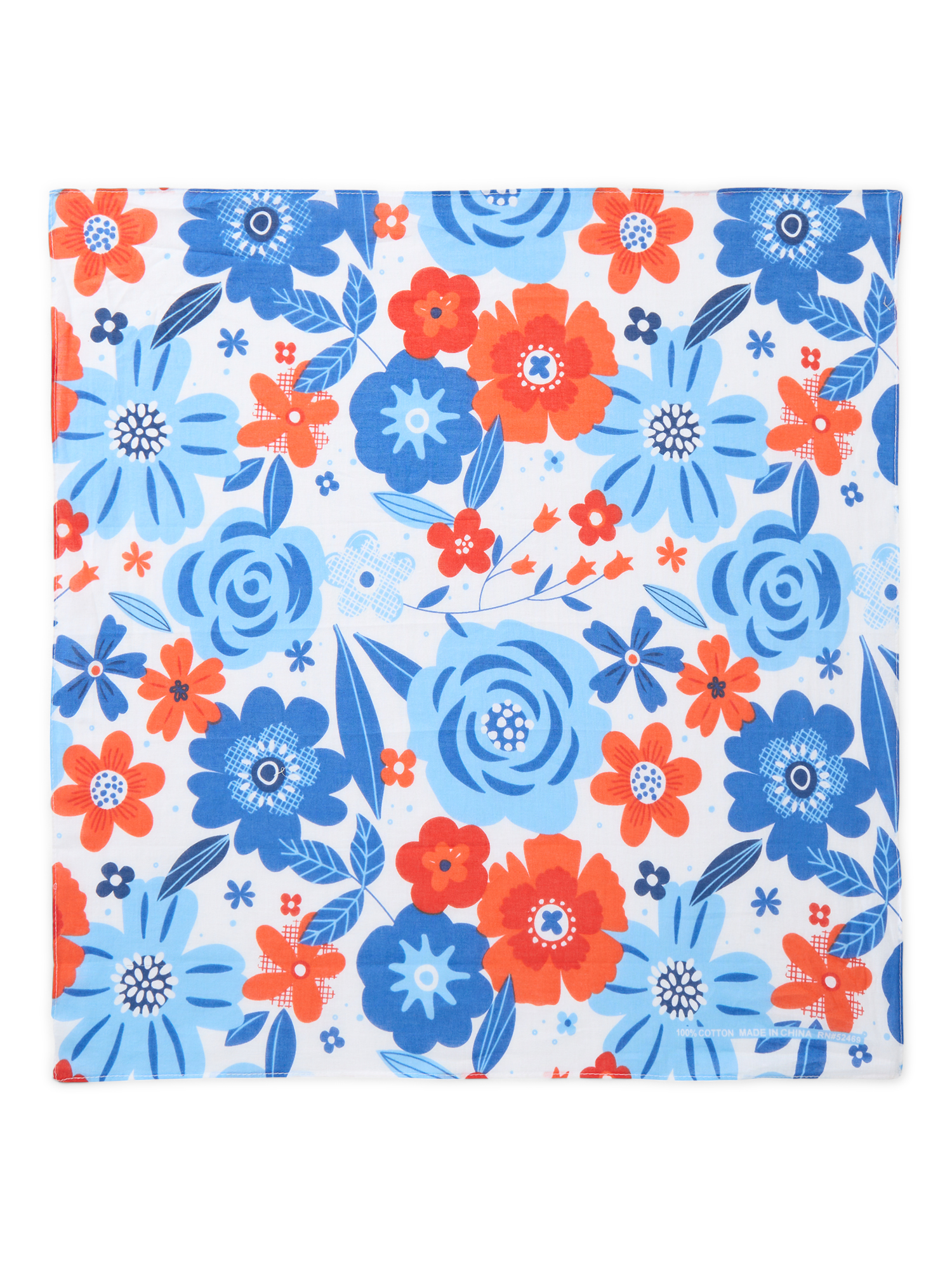 Fourth of July Women’s USA Flowers Bandana from Way to Celebrate, One Size, Multi