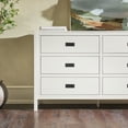 thumbnail image 5 of Walker Edison Annabelle Six Drawer Solid Wood White Dresser, 5 of 16