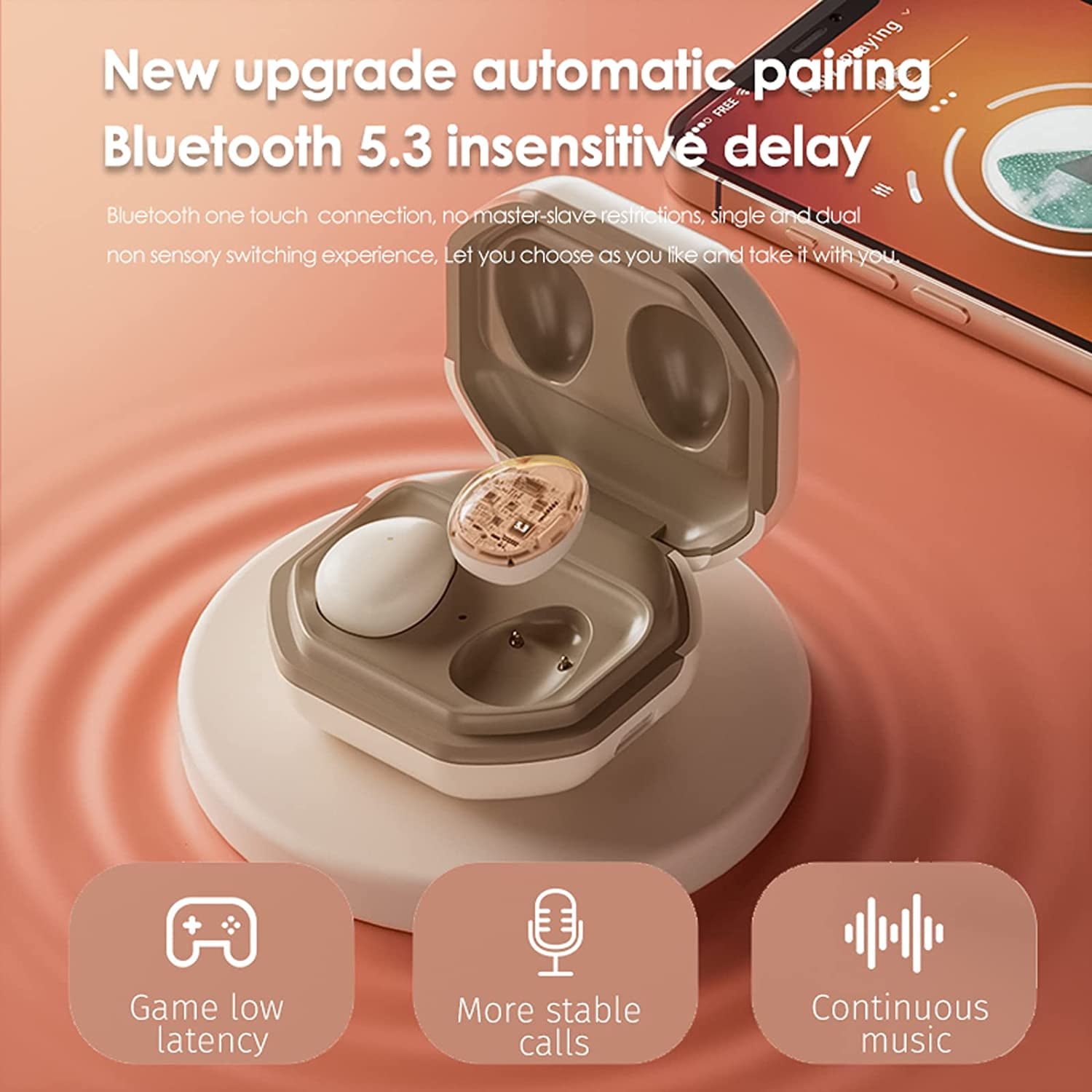 Invisible Sleep Earbuds Comfortable Noise Blocking, Sleep Headphones for Side Sleepers, Bluetooth Wireless Open Ear Headphones for Sleeping,Running,Driving,Hiking,Cycling