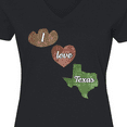 thumbnail image 4 of Inktastic I Love Texas Women's V-Neck T-Shirt, 4 of 5