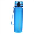 thumbnail image 1 of Botella de agua portátil para deportes al aire libre, 800ml, a prueba de fugas, para ciclismo, senderismo, viajes, taza para beber (azul), 1 of 8