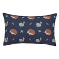 thumbnail image 1 of Fotbe Hedgehog And Snail Funda de Almohada Decorativa Estilo Occidental, Lujo en Algodón, Fundas para Almohadas King, Cojín Estampado para Decoración del Hogar-14"x20", 1 of 6