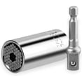 thumbnail image 1 of Llave de vaso universal de 2 piezas: llave de vaso universal de 7-19 mm, cromo vanadio de alta calidad, herramienta de mano multifuncional, adaptador de llave, herramienta de reparación de taladro que se adapta a todas las formas LingWen 1327533381130, 1 of 1